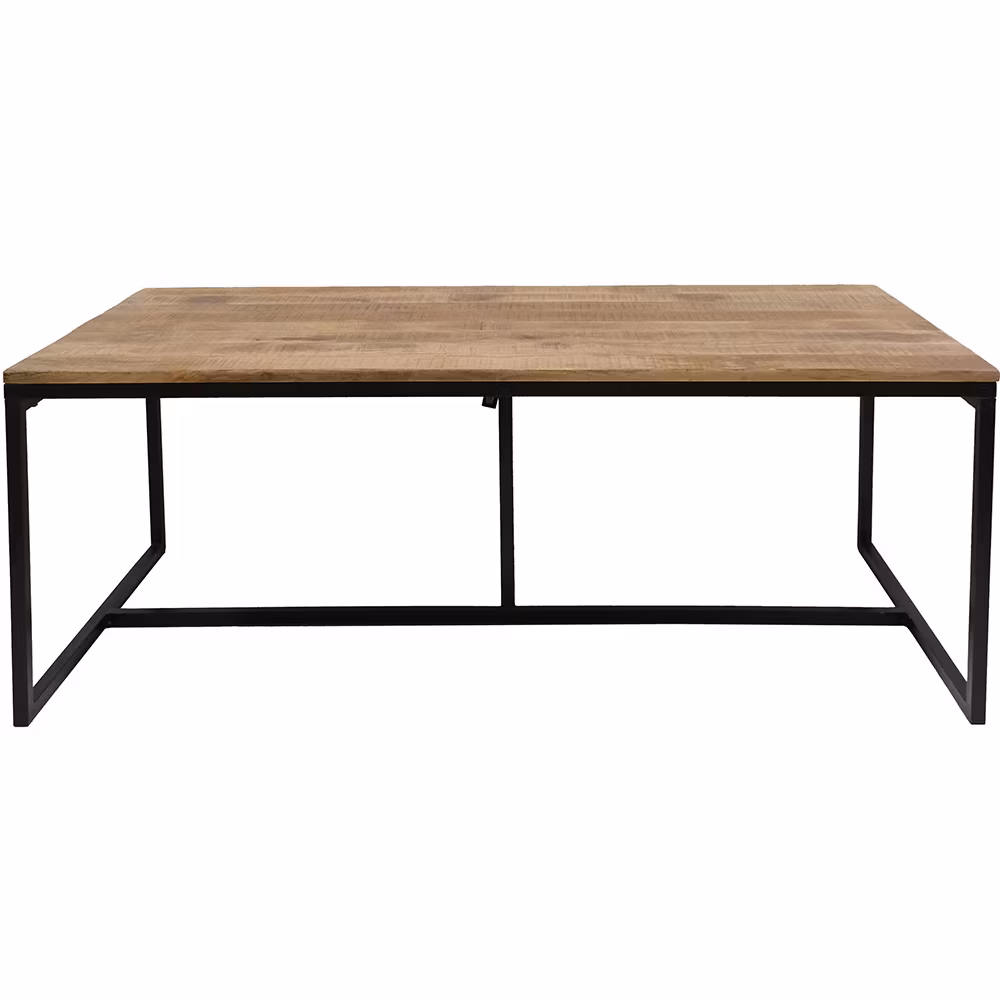 Matbord med underrede i järn, 200x100cm
