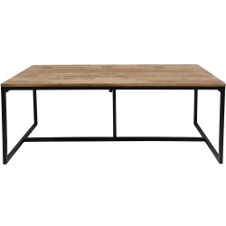 Matbord med underrede i järn, 200x100cm
