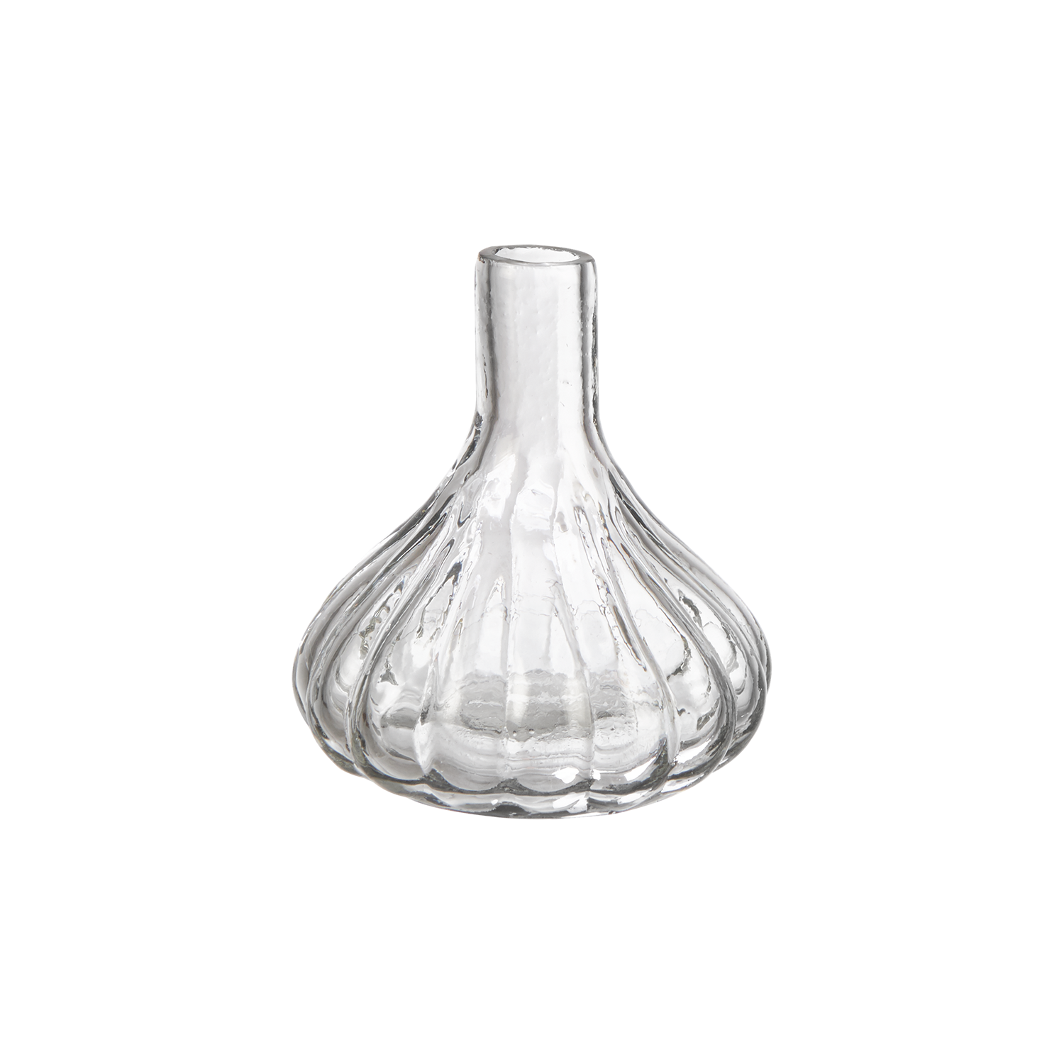 Munblåst vas, 9cm, Klarglas