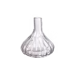 Munblåst vas, 9cm, Klarglas
