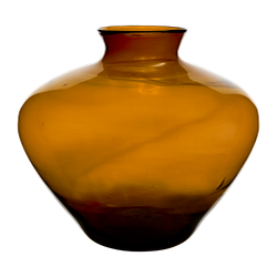 Vas av återbrukat glas, Ø38, Brun