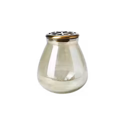 Vas i järn och glas -  Ø13cm, Grön