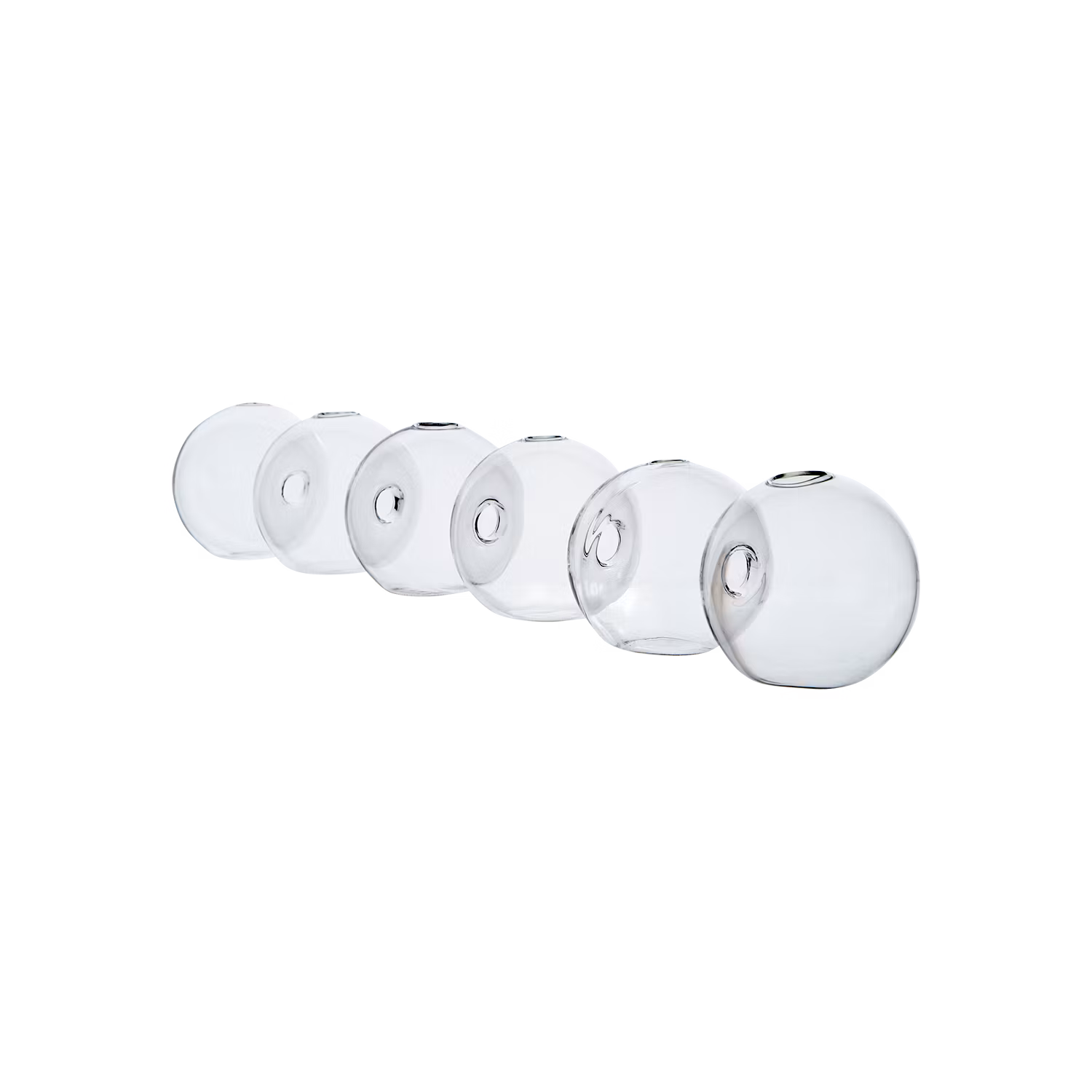 Munblåst vas 6 bubblor, 44cm