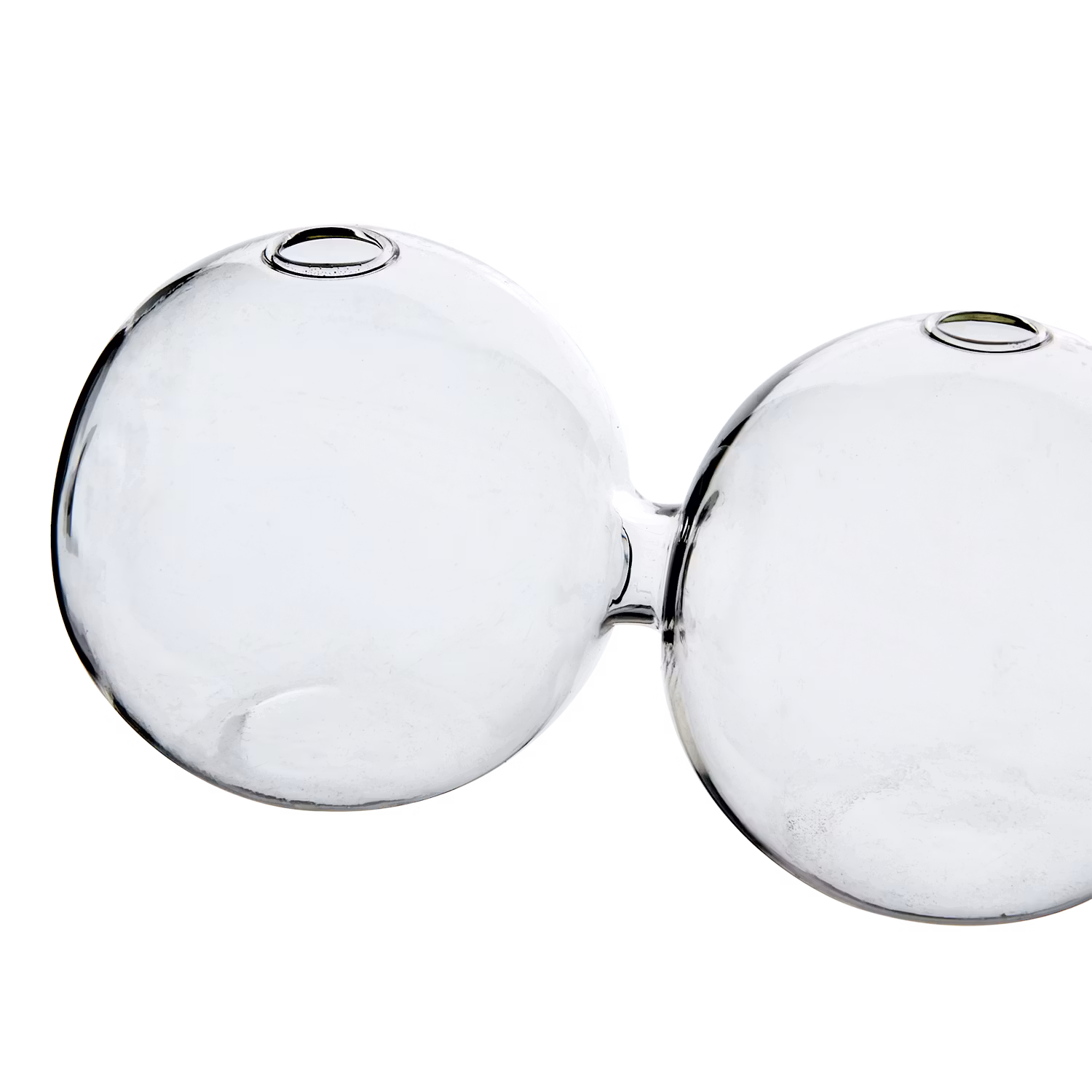 Munblåst vas 2 bubblor, 14cm