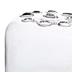 Munblåst vas Ø12cm, Klarglas