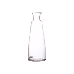 Munblåst vas i stilren design, 17cm, Klarglas