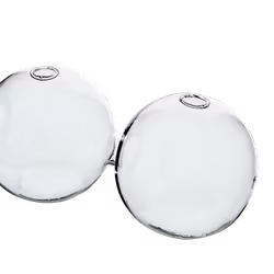 Munblåst vas 3 bubblor, 22cm