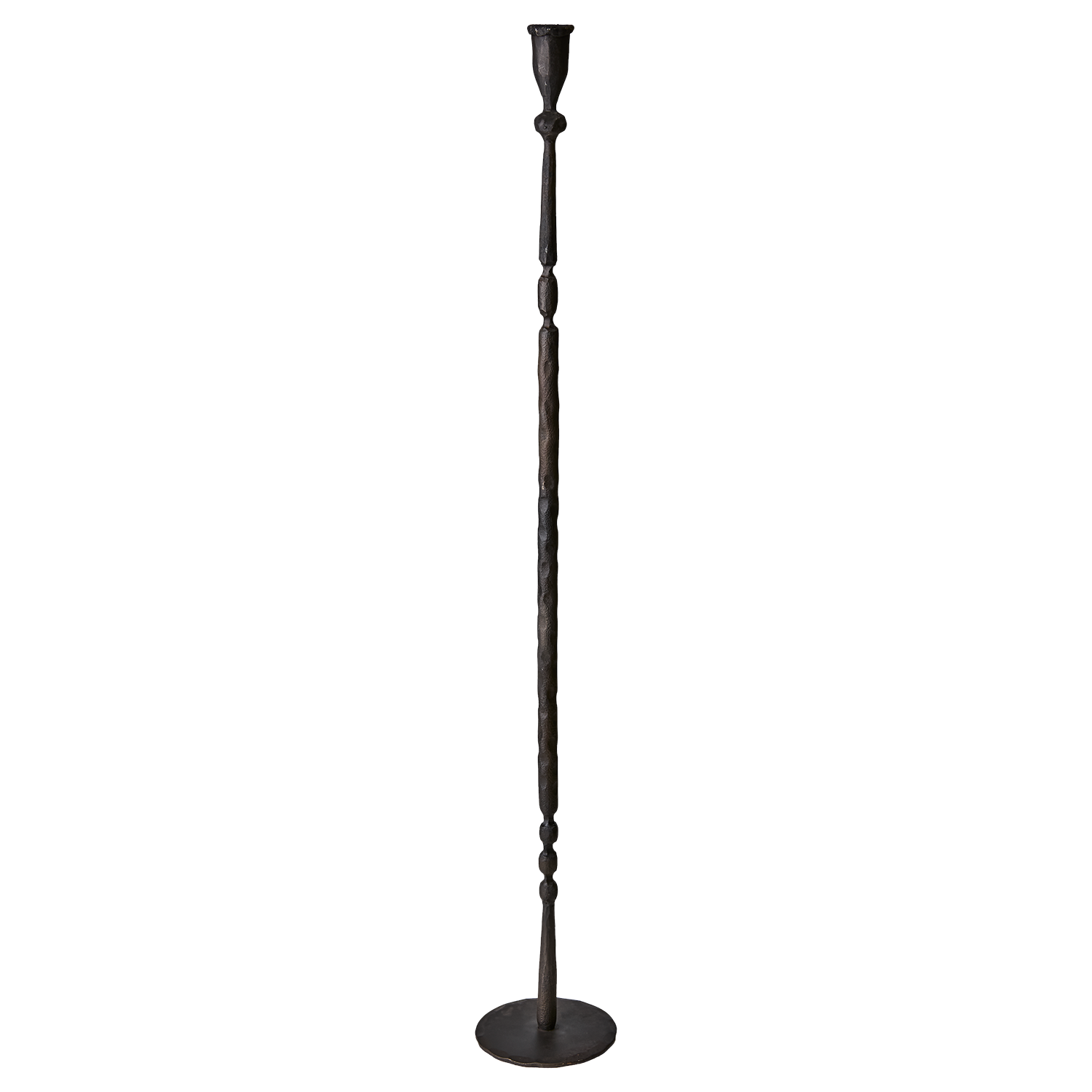 Handgjord ljusstake i järn - Svart, 85cm