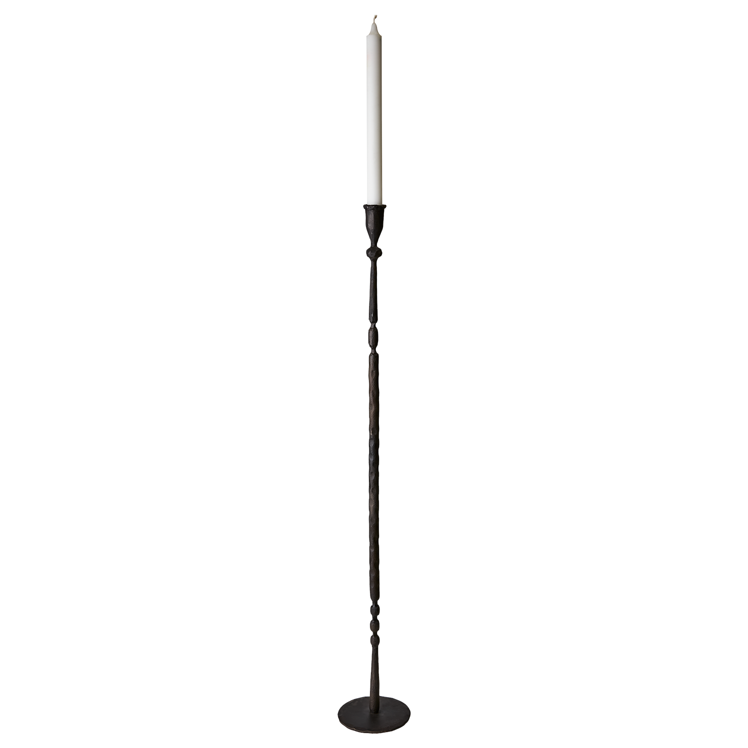 Handgjord ljusstake i järn - Svart, 85cm