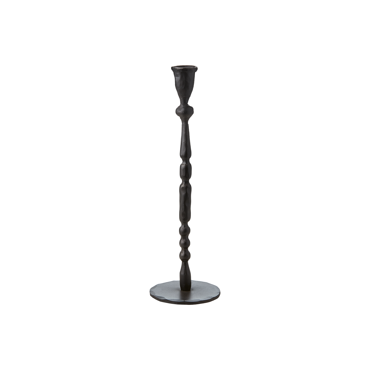 Handgjord ljusstake i järn - Svart, 30cm