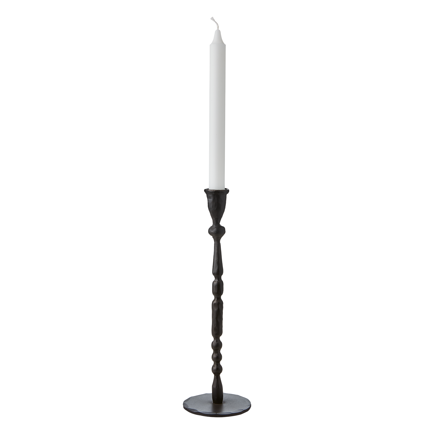 Handgjord ljusstake i järn - Svart, 30cm