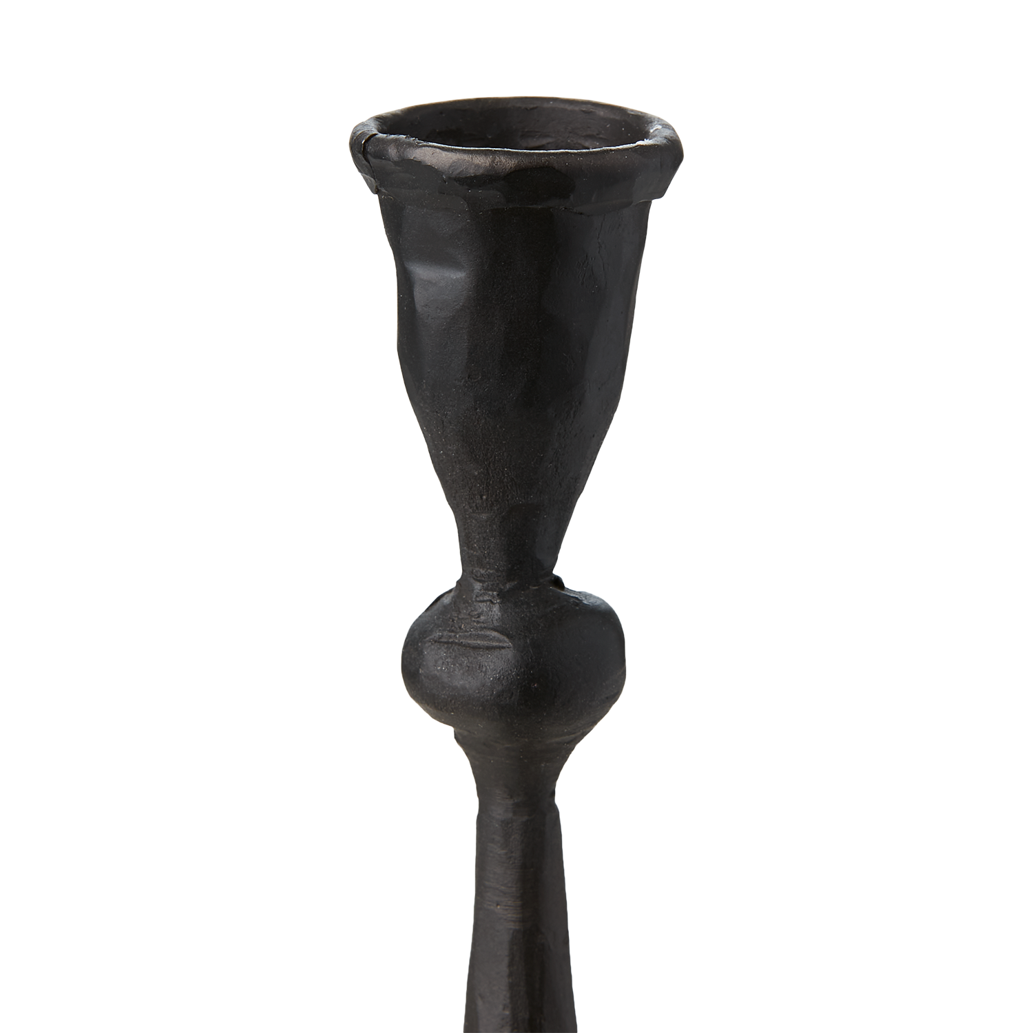 Handgjord ljusstake i järn - Svart, 30cm