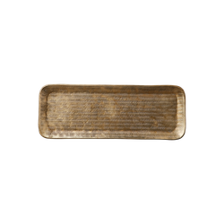 Vackert dekorationsfat, 50x18cm, Mässingfärgad