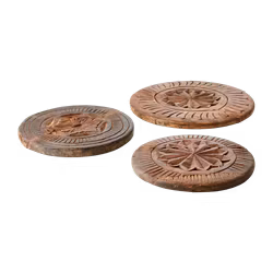 Handgjorda och unika Fat, Teak, ~Ø27