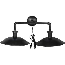 Dubbel Vägglampa i järn