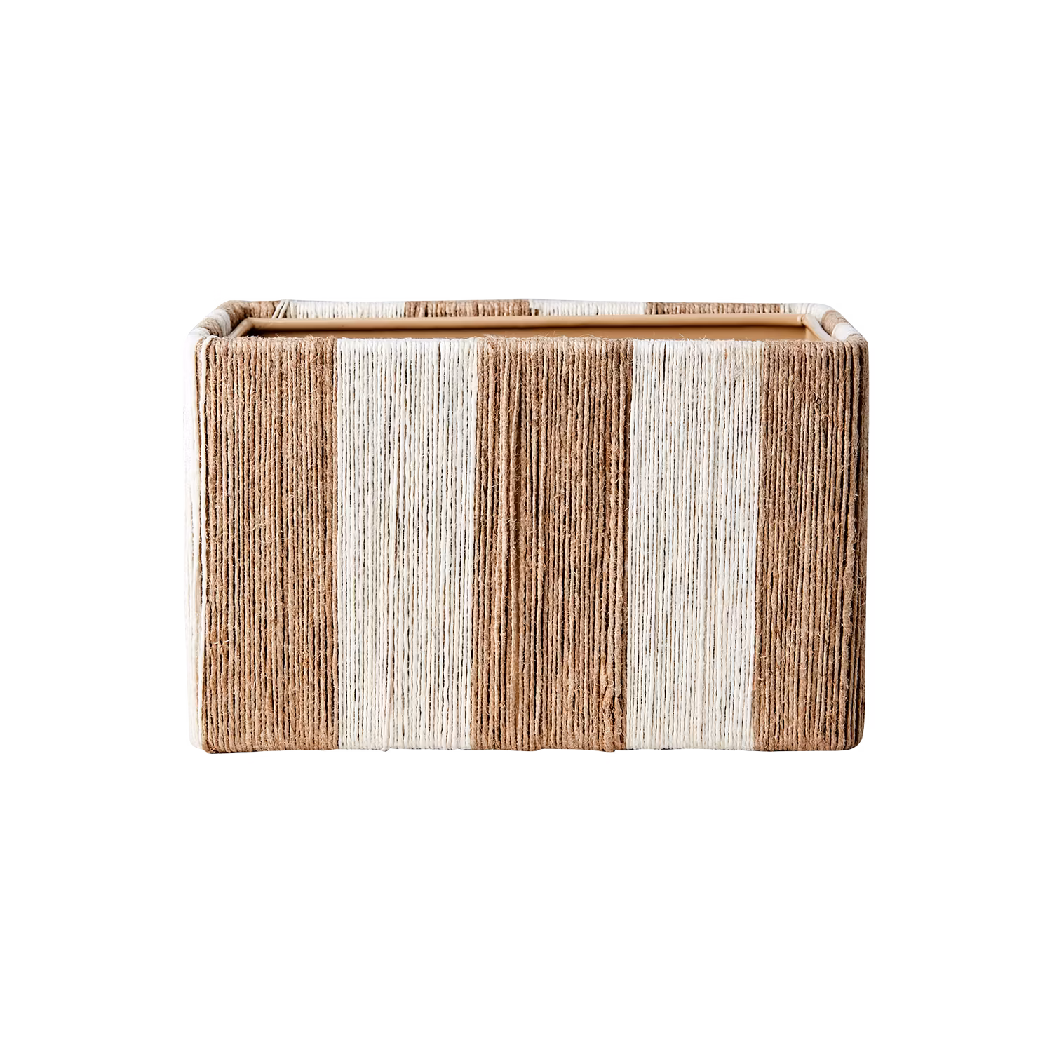 Kruka i jute och järn, 20cm, Elfenben/natur