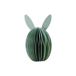 Handgjord Påskdekoration, Ø4cm, Grön