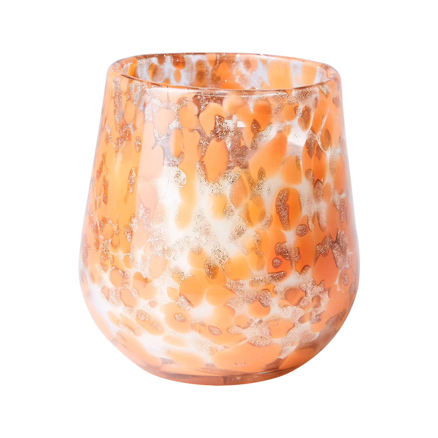Handgjort Doftljus i munblåst glas, Sweet orange & amber