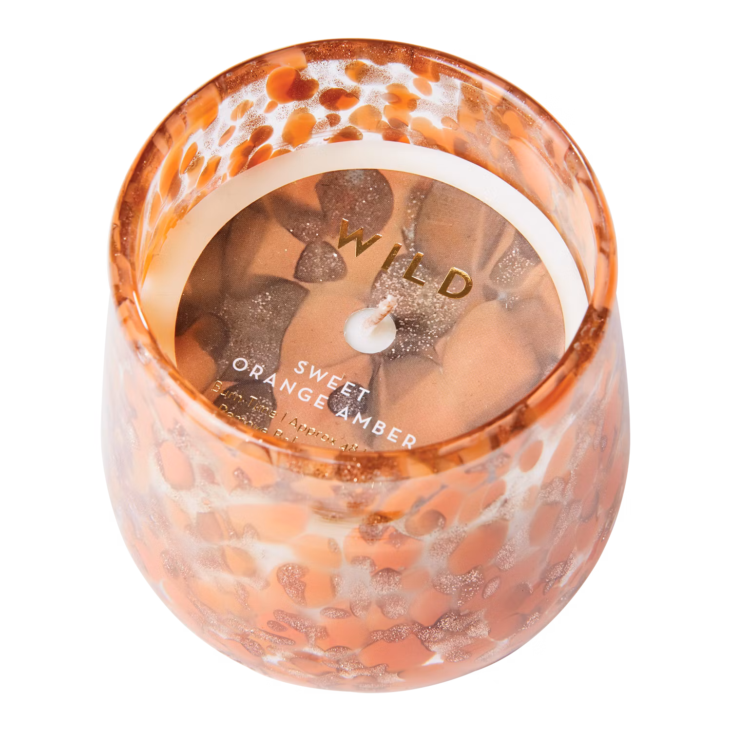 Handgjort Doftljus i munblåst glas, Sweet orange & amber