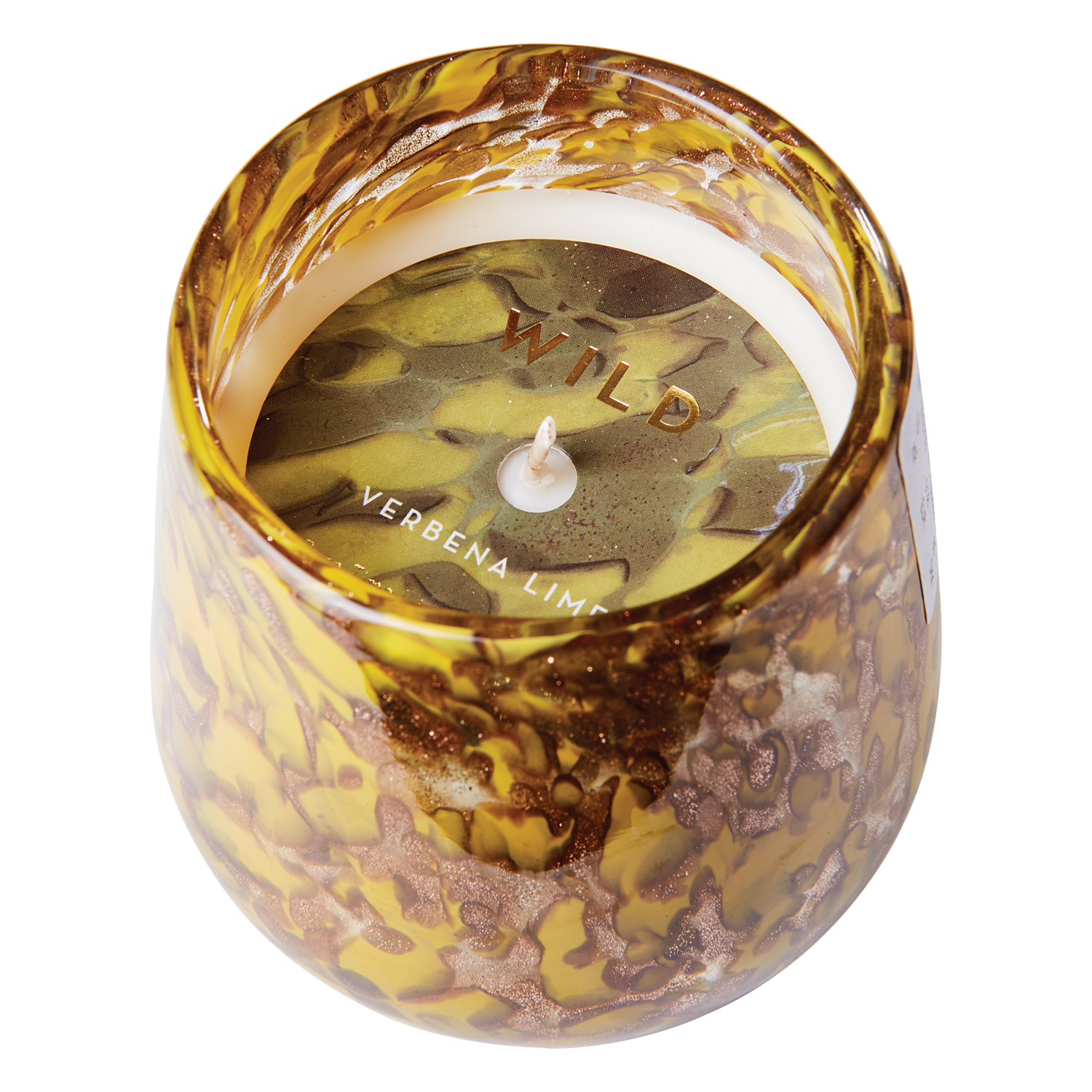 Handgjort Doftljus i munblåst glas, Verbena & lime