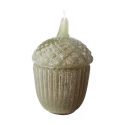 Figurljus Ekollon, 13cm ~50 h, Mossgrön