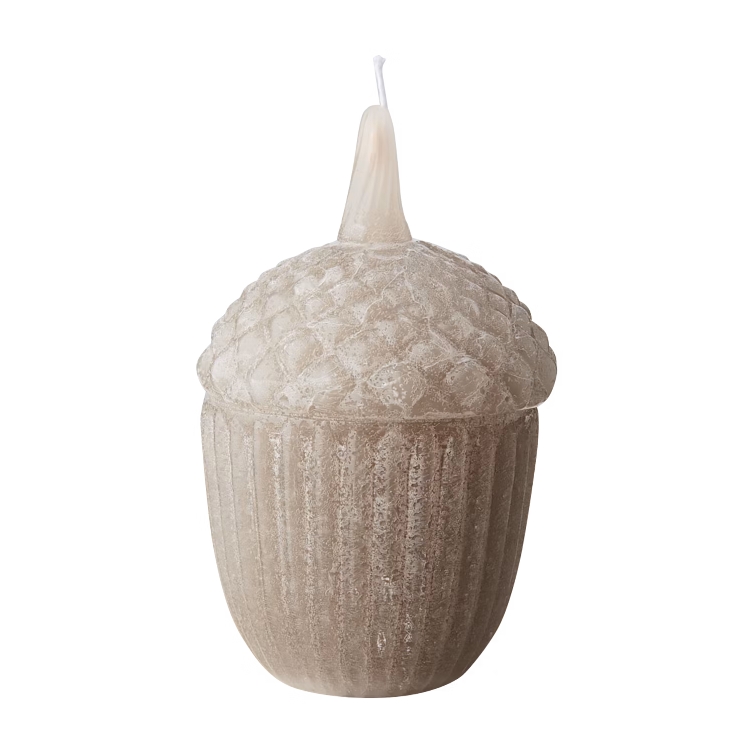 Figurljus Ekollon, 13cm ~50 h, Kvartsgrå