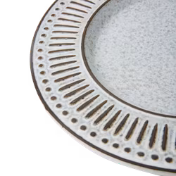 ANTONIA Tallrik, 6-pack, Grå/elfenben Ø21 cm