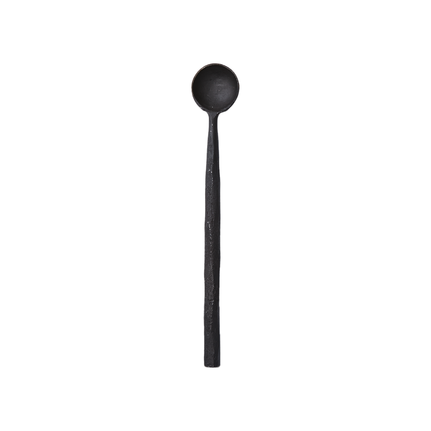 Handgjord sked i järn, 12cm, Svart