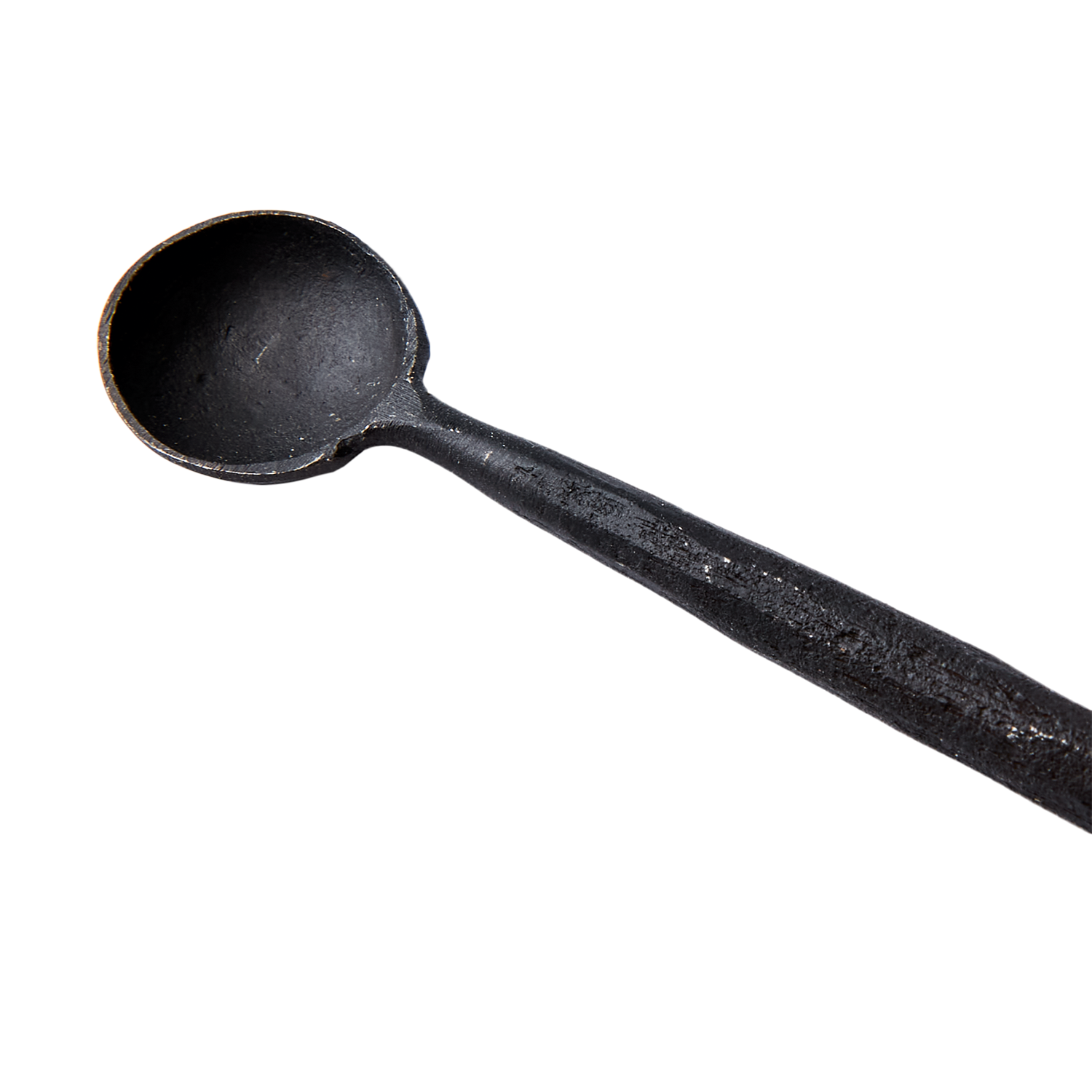 Handgjord sked i järn, 12cm, Svart