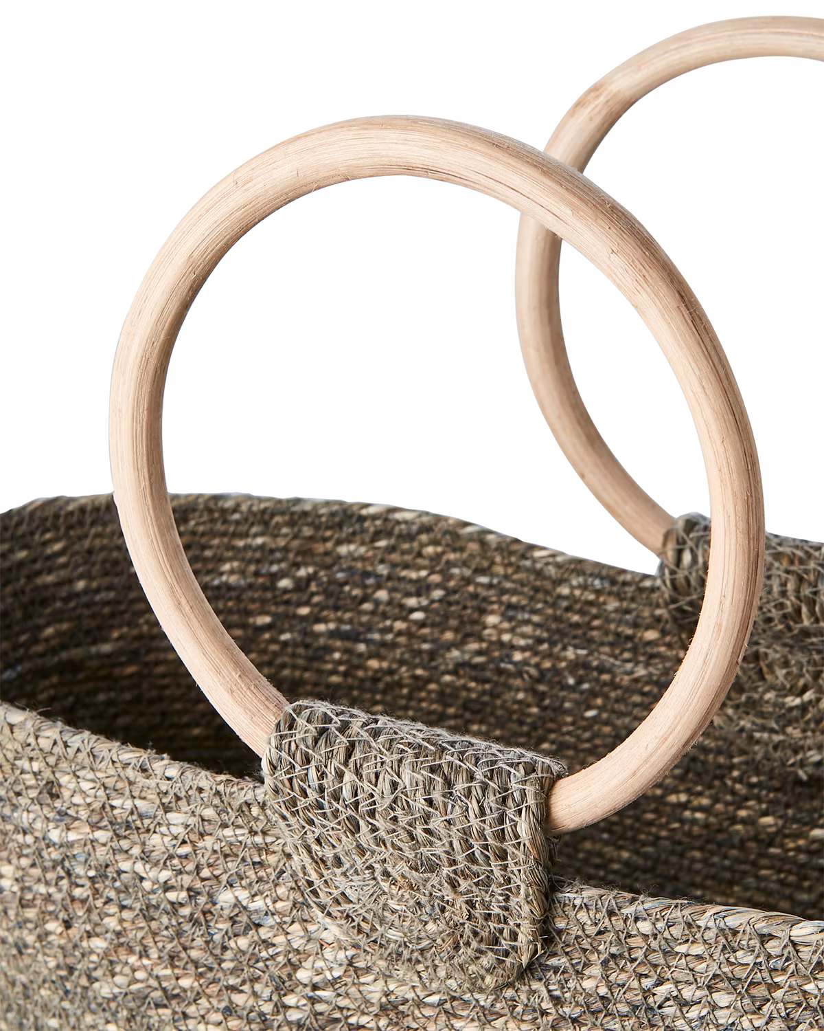 Väska av bambu och sjögräs, Grågrön