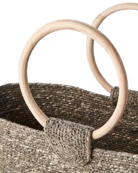 Väska av bambu och sjögräs, Grågrön