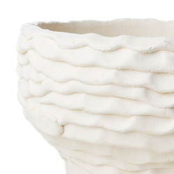Kruka i betong, Ø18cm, Elfenben