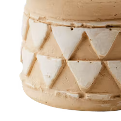 Kruka i betong, 11cm, Beige/svart