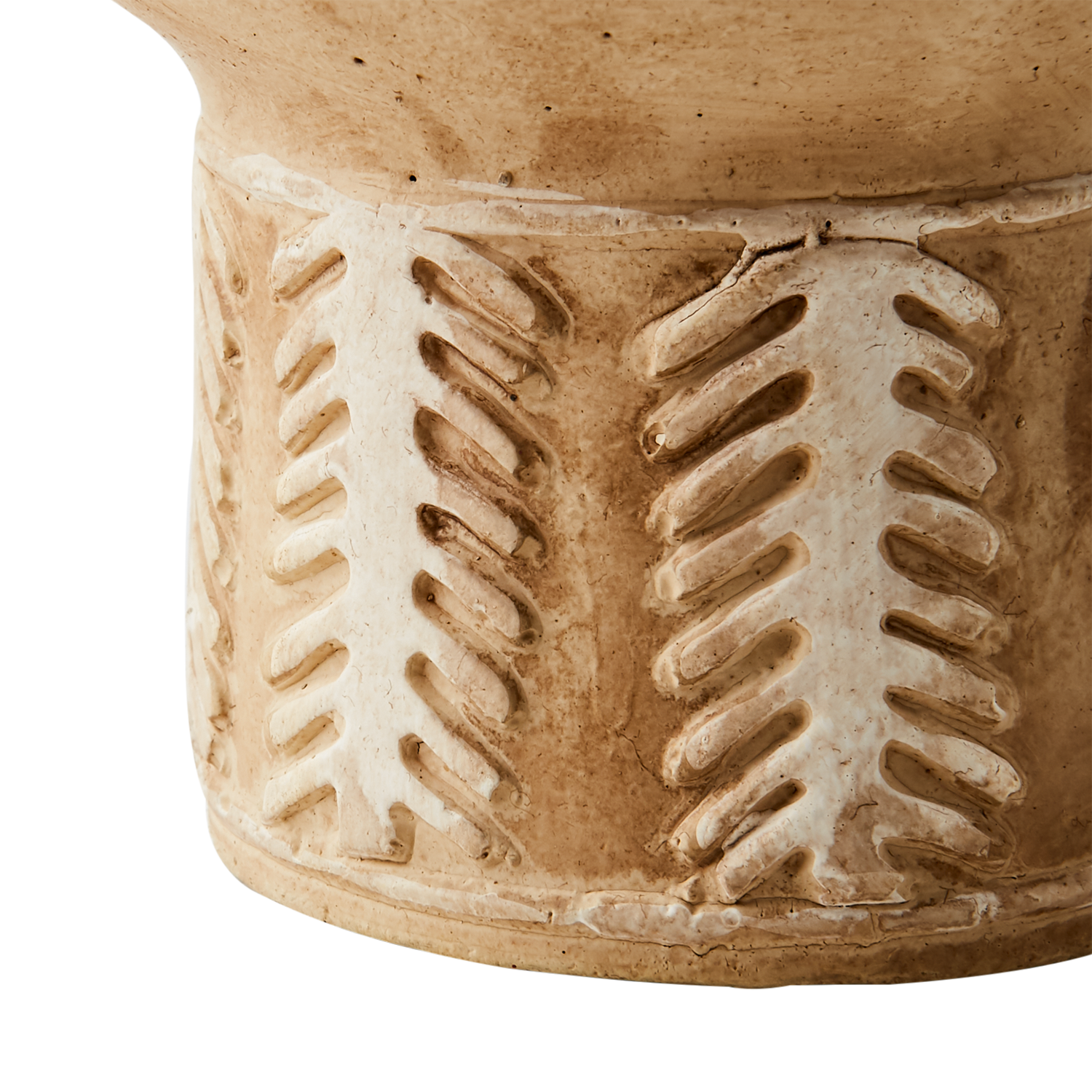 Kruka i betong, 16cm, Beige/svart