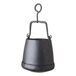 Handgjord kruka i järn, Ø19cm, Hängkruka