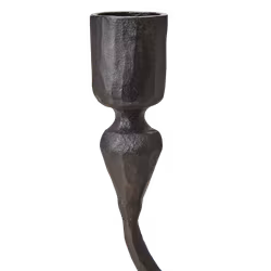 Kandelaber i järn, 19cm, Svart
