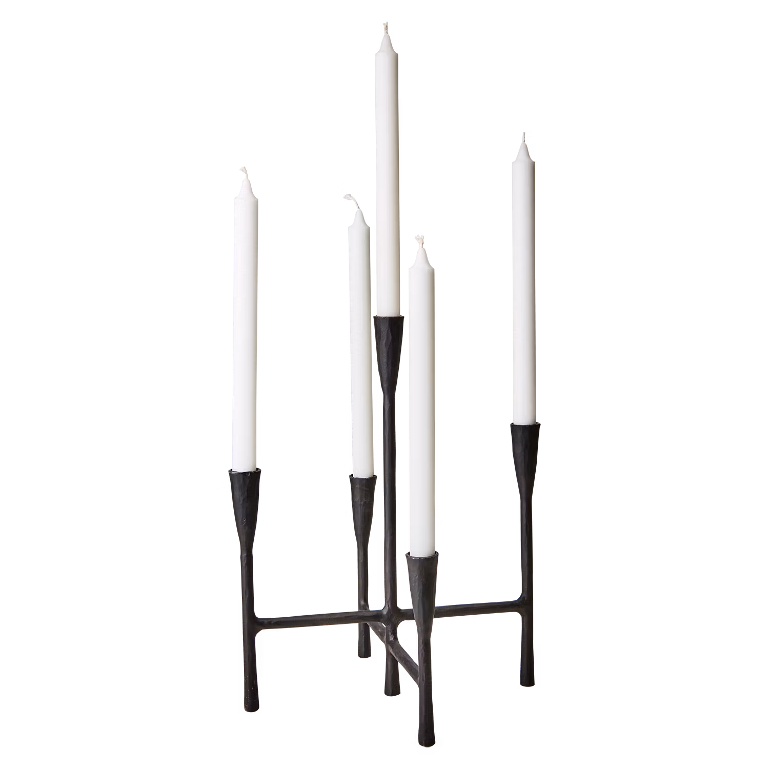 Kandelaber i järn, 37cm, Svart