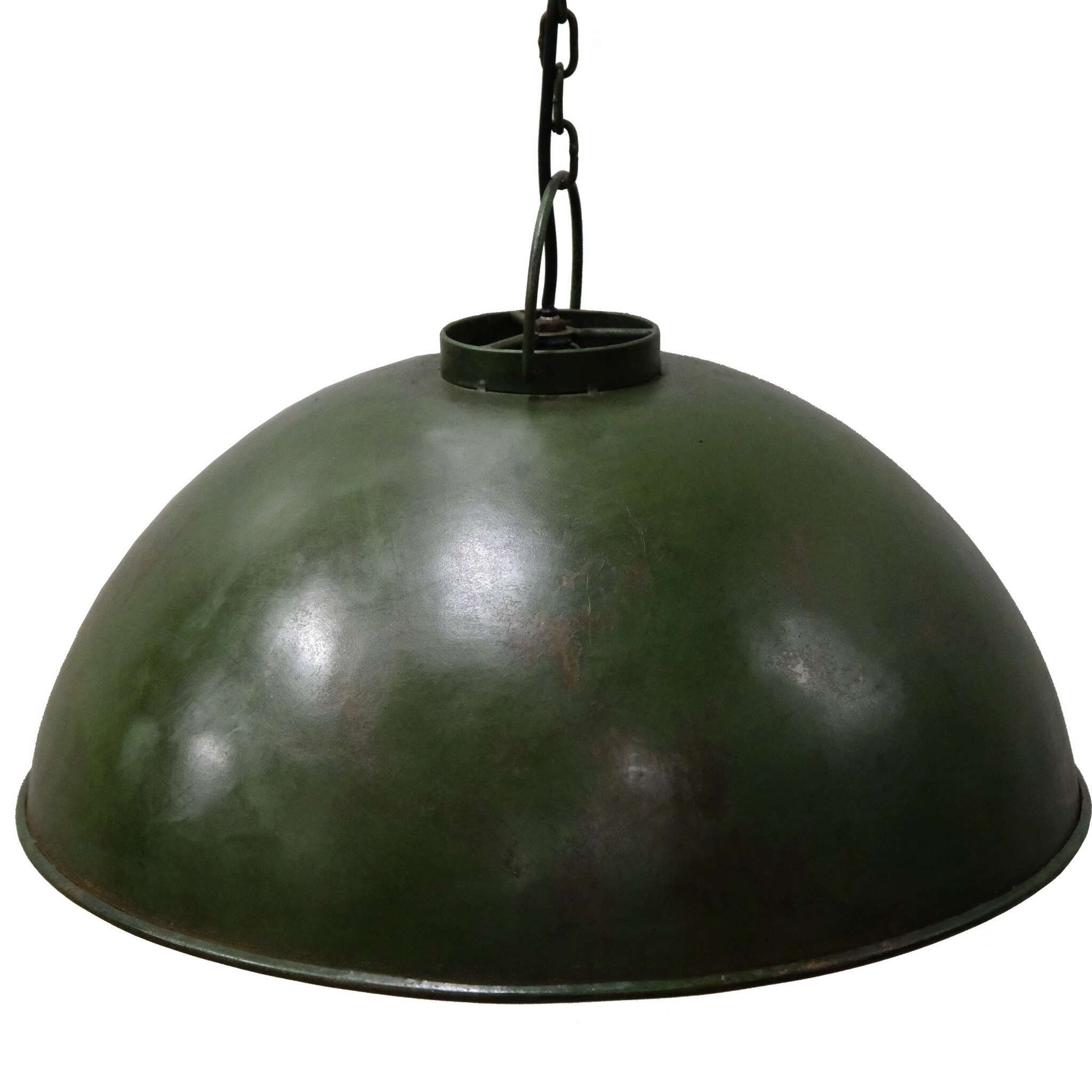 Taklampa i järn, 52cm, Antikgrön