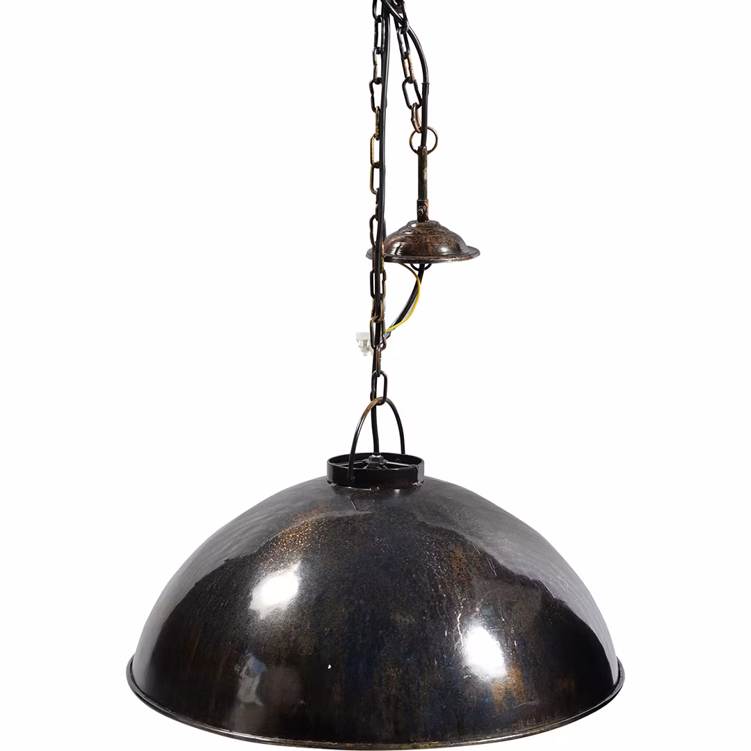 Taklampa, Mörkblå marmorering, 52cm, Oljeeffekt