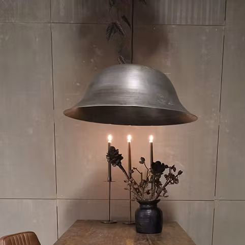 Taklampa med borstad metallfinish, 65cm diameter