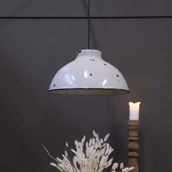 Taklampa i emalj, Patinerad emalj, 2-pack