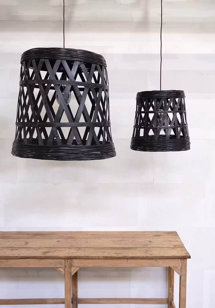 Taklampa av bambu, 71, 2-pack