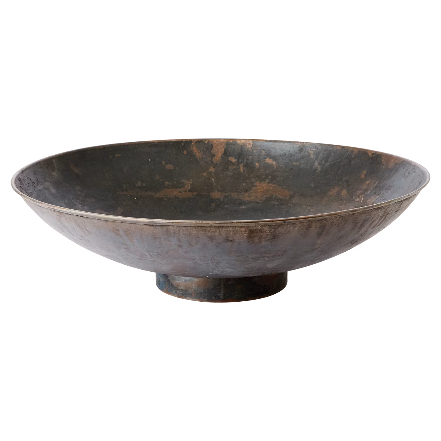 Skål av återvunnet järn, ~Ø47cm, Svart