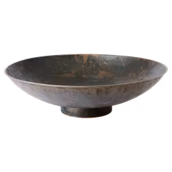 Skål av återvunnet järn, ~Ø47cm, Svart