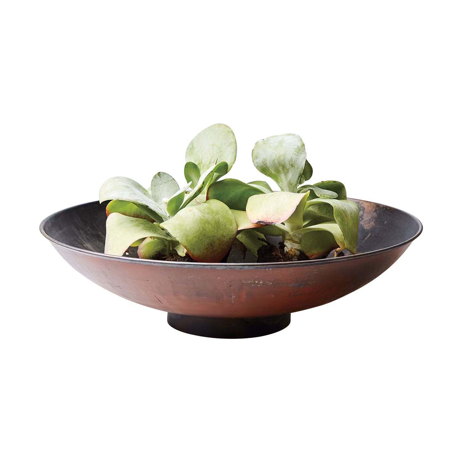 Skål av återvunnet järn, ~Ø47cm, Svart