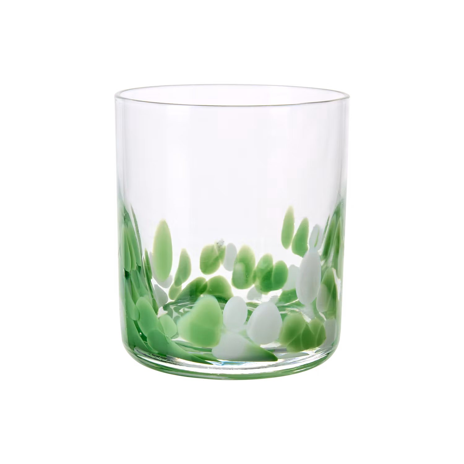 Munblåsta glas, Klar/grön, 4-pack