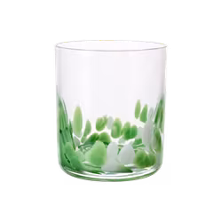 Munblåsta glas, Klar/grön, 4-pack
