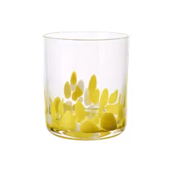 Munblåsta glas, Klar/gul, 4-pack