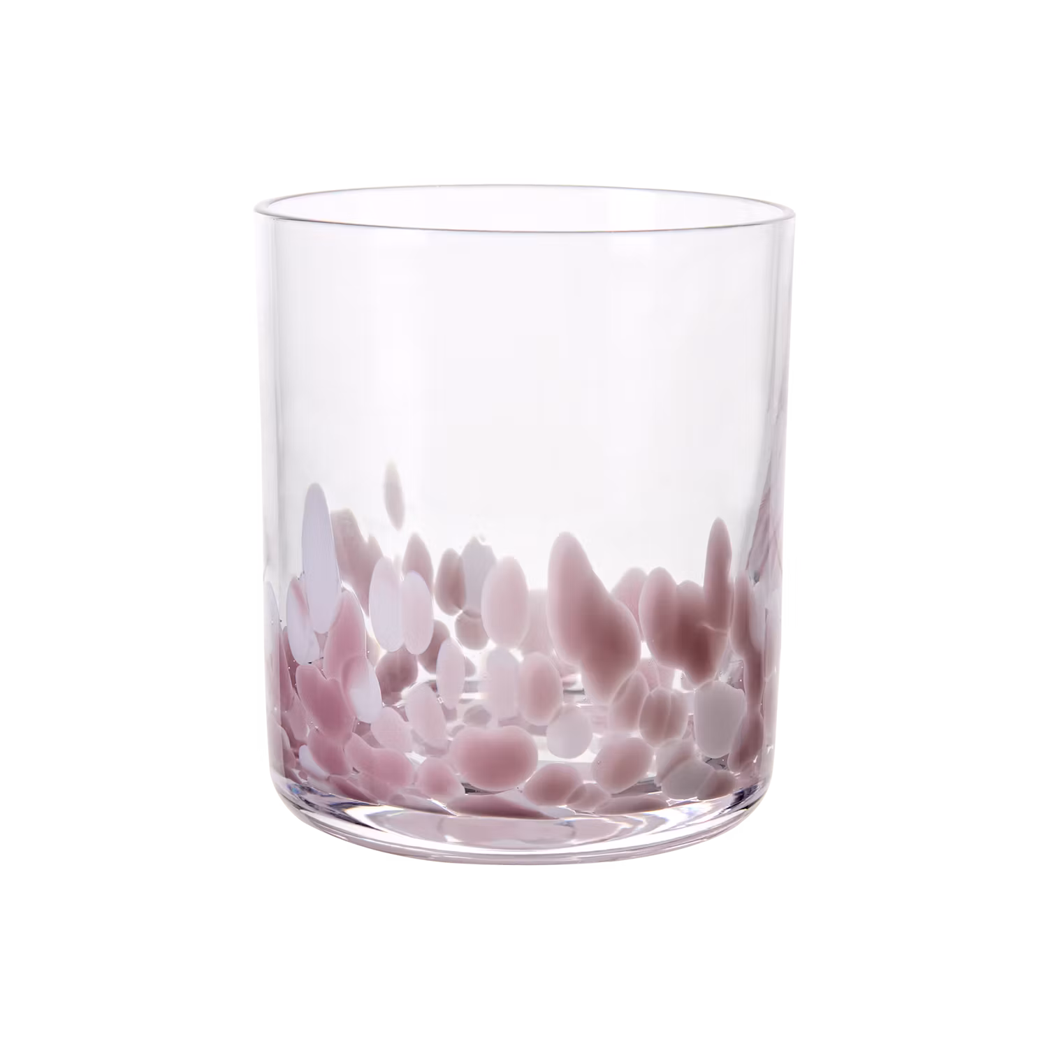 Munblåsta glas, Klar/rosa, 4-pack