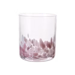 Munblåsta glas, Klar/rosa, 4-pack